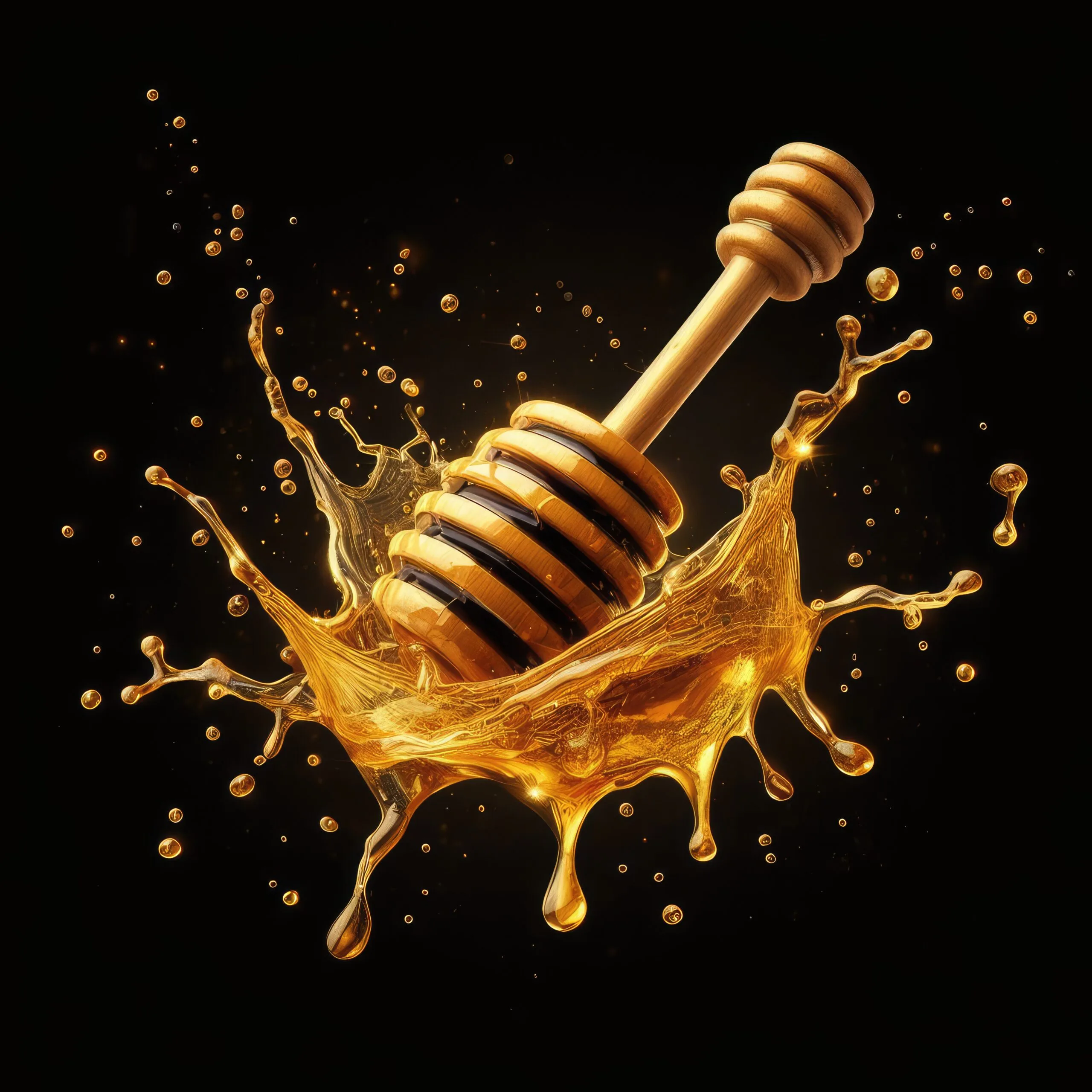 Miody Dalkowskie 69 miod kapiacy z kociolka na czarnym scaled