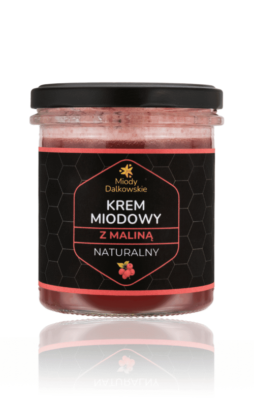 Krem miodowy z maliną