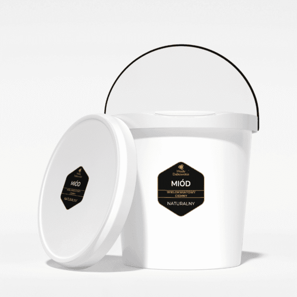 Miód Wielokwiatowy ciemny wiaderko lub beczka